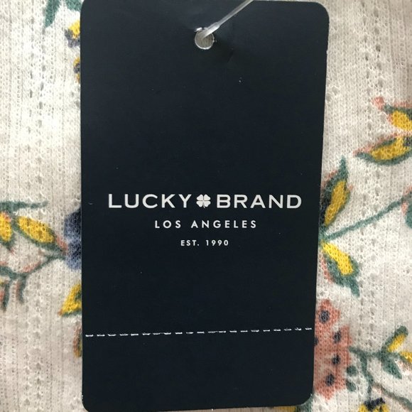Lucky Brand Cotton Floral Henley (NWT) - Picture 8 of 13